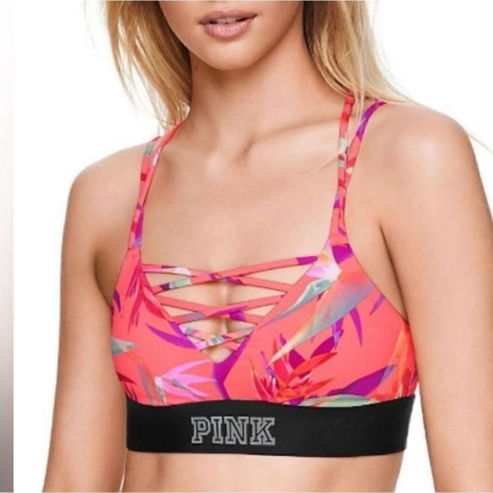 Victorias Secret PINK Ultimate Unlined Neon Strappy Bralette